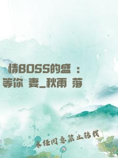 純情BOSS的盛愛：等你為妻