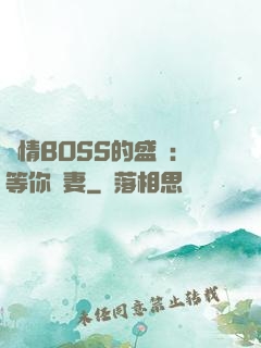 純情BOSS的盛愛：等你為妻