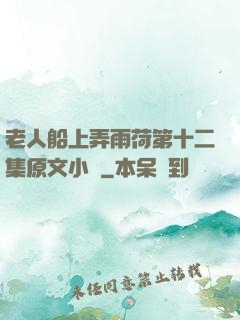 老人船上弄雨荷第十二集原文小說