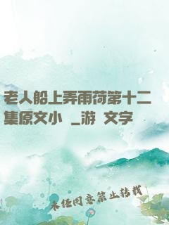 老人船上弄雨荷第十二集原文小說