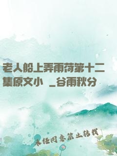 老人船上弄雨荷第十二集原文小說