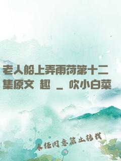 老人船上弄雨荷第十二集原文筆趣閣