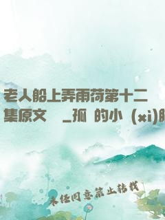 老人船上弄雨荷第十二集原文閱讀