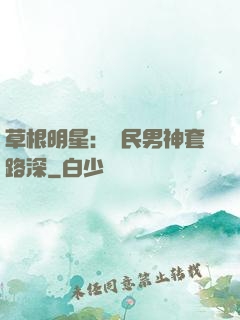 草根明星：國民男神套路深