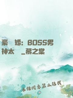 豪門閃婚：BOSS男神太難纏