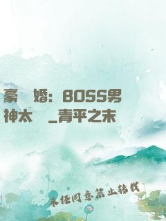 豪門閃婚：BOSS男神太難纏