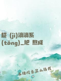 超級(jí)滴滴系統(tǒng)