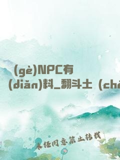 這個(gè)NPC有點(diǎn)料