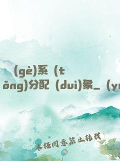 這個(gè)系統(tǒng)分配對(duì)象