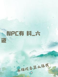 這個NPC有點料