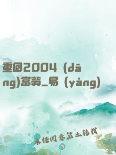 重回2004當(dāng)富翁