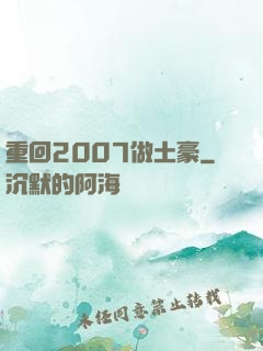 重回2007做土豪