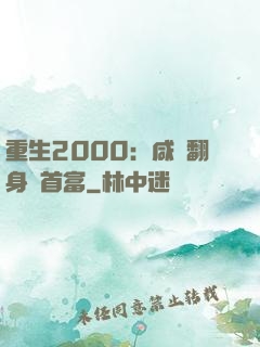 重生2000：咸魚翻身變首富