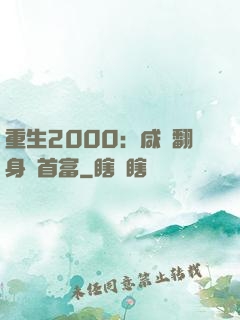 重生2000：咸魚翻身變首富