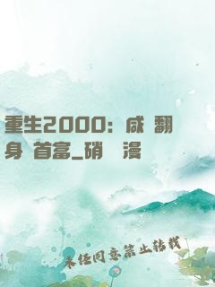 重生2000：咸魚翻身變首富