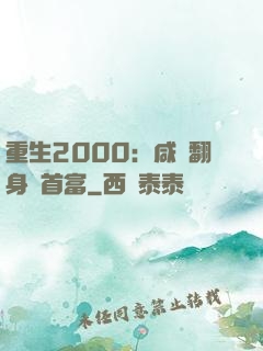 重生2000：咸魚翻身變首富