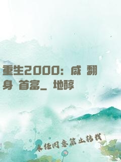 重生2000：咸魚翻身變首富