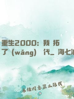 重生2000：我開拓了網(wǎng)絡時代