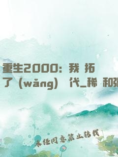 重生2000：我開拓了網(wǎng)絡時代