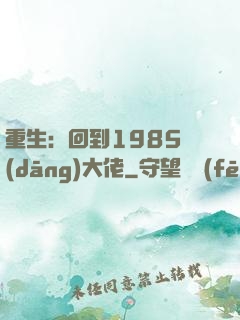 重生：回到1985當(dāng)大佬