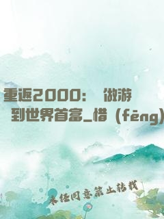 重返2000：從做游戲到世界首富