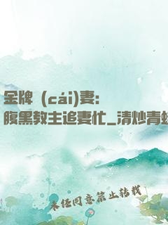 金牌財(cái)妻：腹黑教主追妻忙