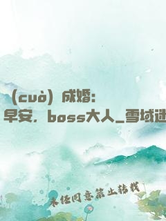 錯(cuò)愛成婚：早安，boss大人