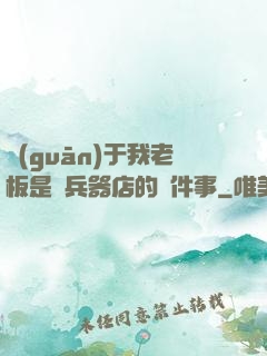 關(guān)于我老板是開兵器店的這件事