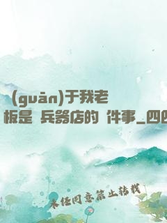 關(guān)于我老板是開兵器店的這件事
