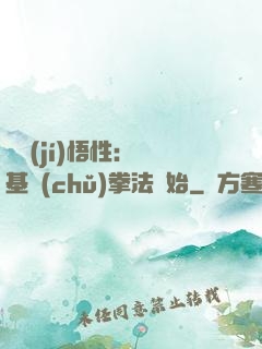 頂級(jí)悟性：從基礎(chǔ)拳法開始