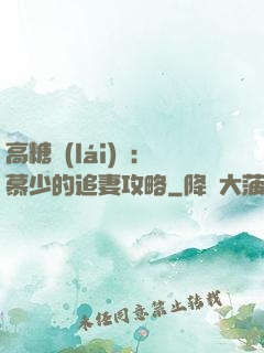 高糖來(lái)襲：慕少的追妻攻略