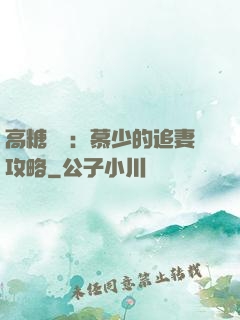 高糖來襲：慕少的追妻攻略