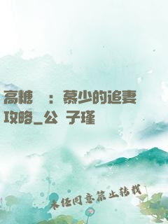 高糖來襲：慕少的追妻攻略