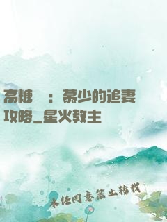 高糖來襲：慕少的追妻攻略